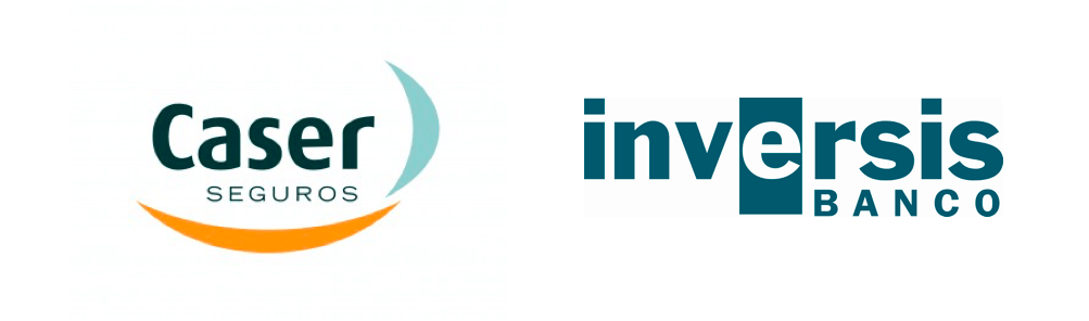 Logos de inversis y caser seguros, los bancos/borkers de Indexa y Finizens