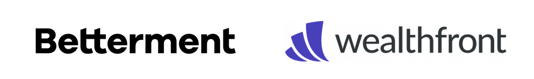 Logotipos de los roboadvisors de USA Betterment y Wealthfront